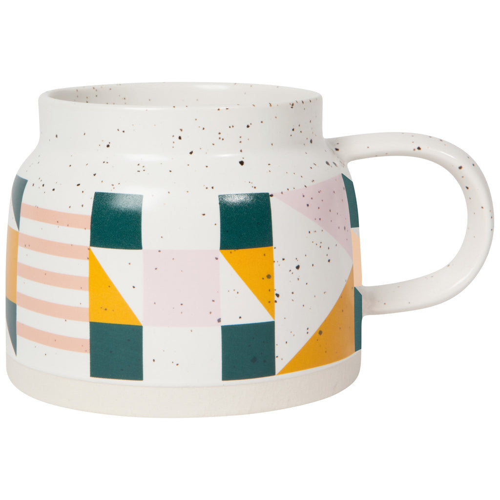 Geometric Speckled Ceramic Mug by Danica - Freshie & Zero Studio Shop