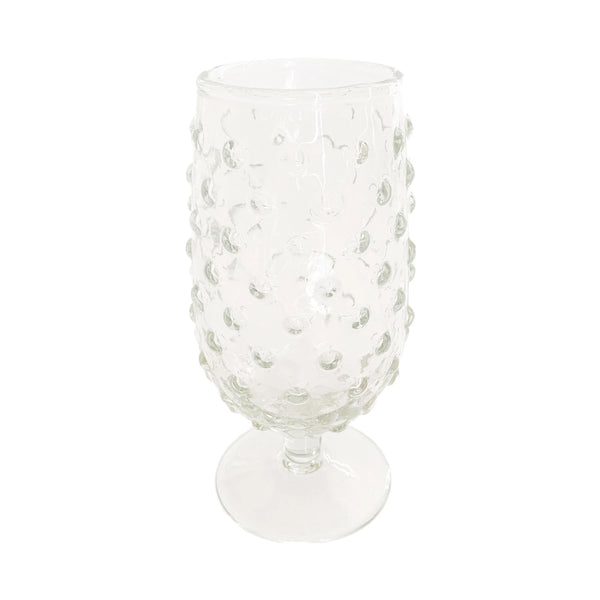 Hobnail Stemmed Drinking Glass - Freshie & Zero Studio Shop