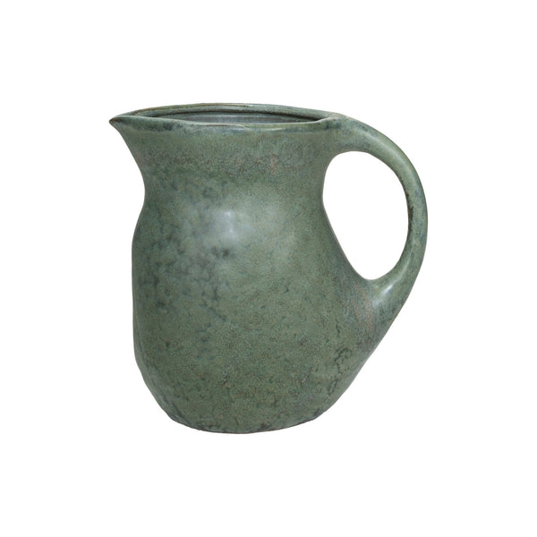 Green Stoneware Pitcher - 2.5 Quarts - Freshie & Zero Studio Shop