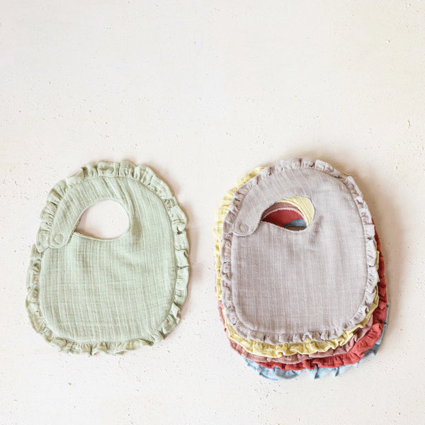 Ruffle Cotton Cloth Baby Bib - Freshie & Zero Studio Shop