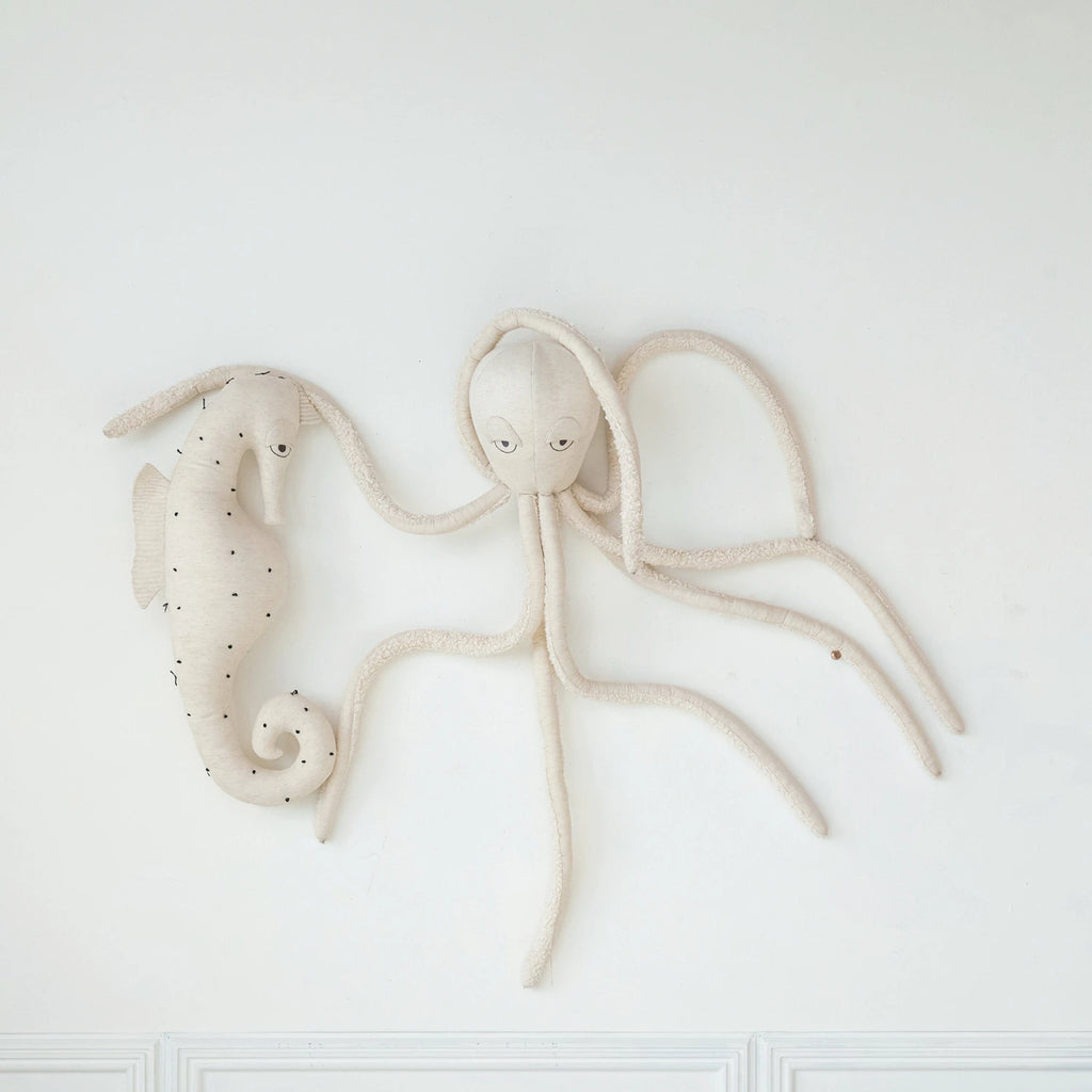 Oversized Octopus Shaped Cotton + Linen Pillow - Freshie & Zero Studio Shop