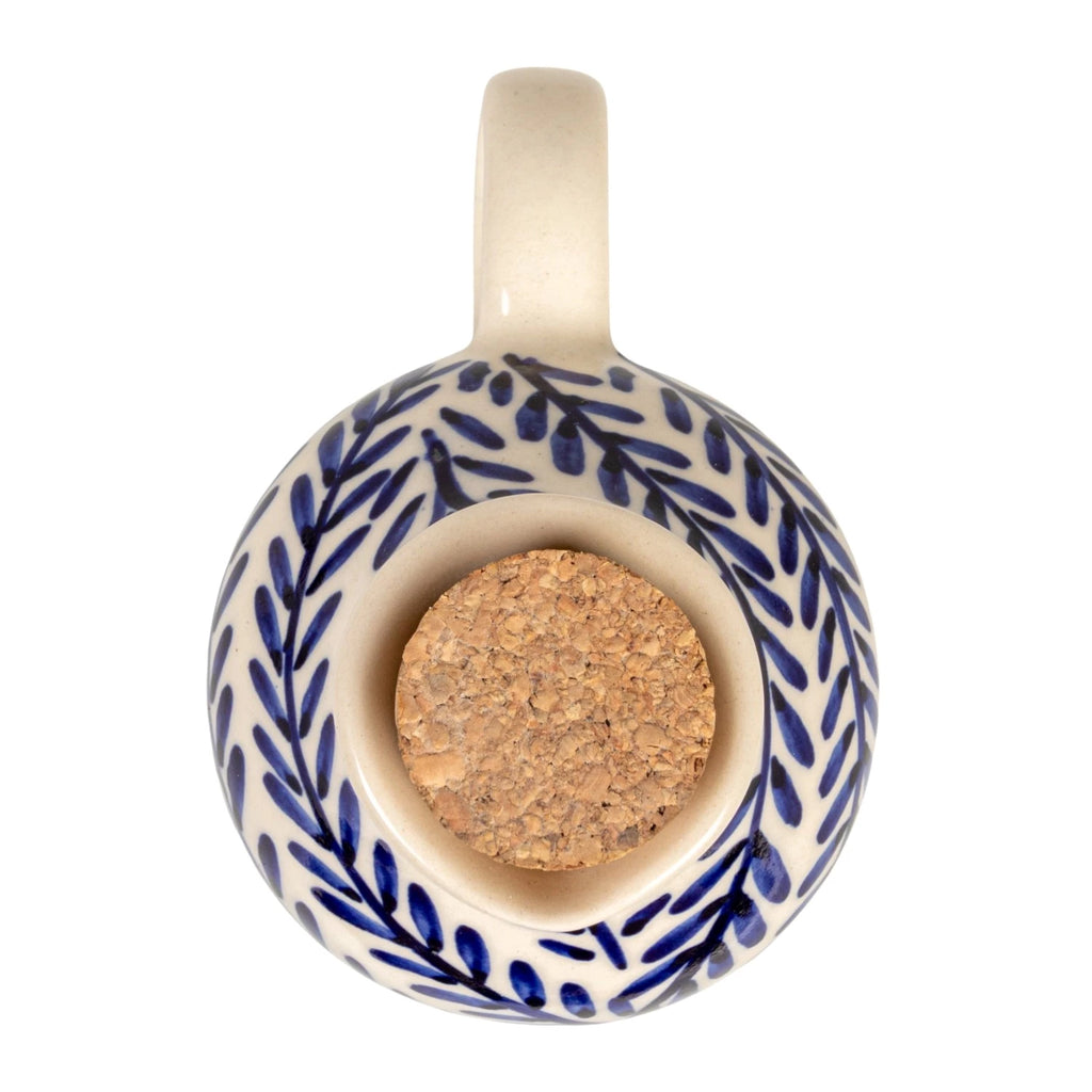Blue Vine Stoneware Oil Cruet - Freshie & Zero Studio Shop