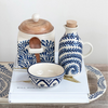 Blue Vine Stoneware Oil Cruet - Freshie & Zero Studio Shop