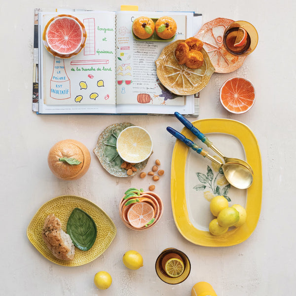 Lemon Crackle Glaze Serving Dish - Freshie & Zero Studio Shop