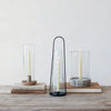 Mango Wood Taper Holder with Glass Hurricane - Freshie & Zero Studio Shop