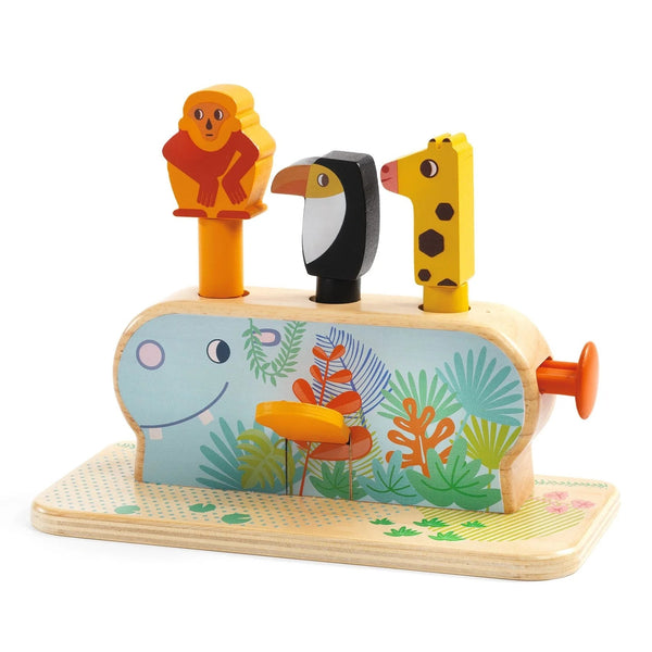 Baby Wooden Pop Up Toy: Safari Animals - Freshie & Zero Studio Shop