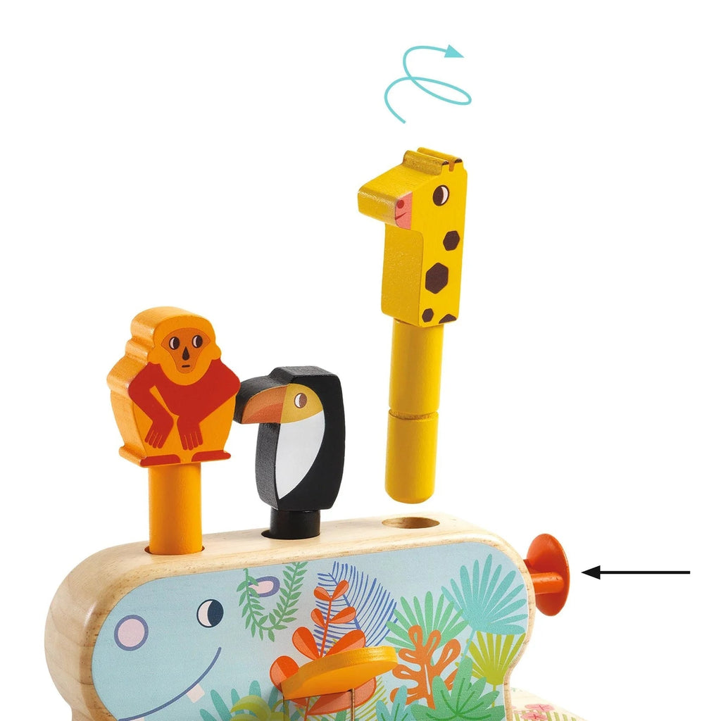 Baby Wooden Pop Up Toy: Safari Animals - Freshie & Zero Studio Shop