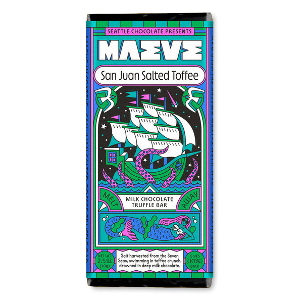 San Juan Salted Toffee Truffle bar | Maeve Seattle - Freshie & Zero Studio Shop