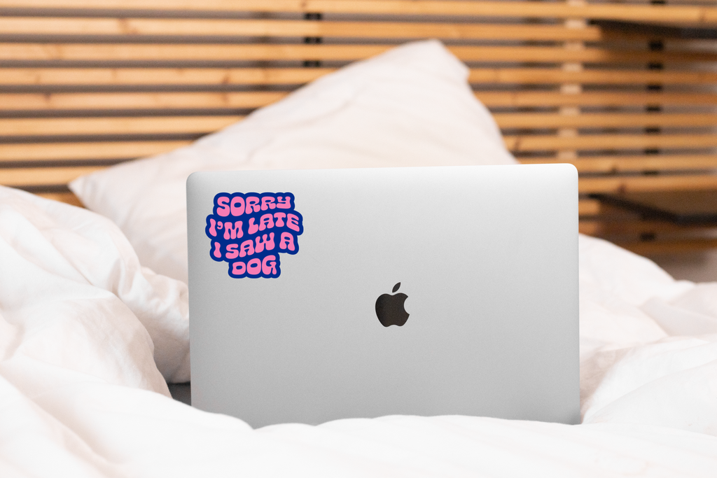 Sorry I'm Late I Saw a Dog Sticker - Freshie & Zero Studio Shop