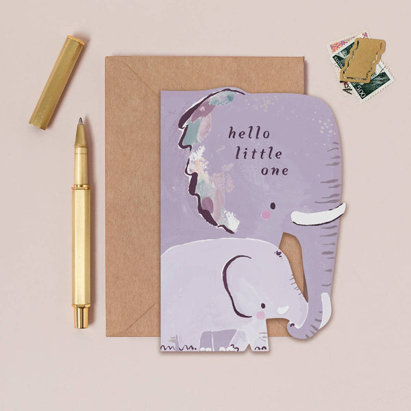 Elephant New Baby Greeting Card - Freshie & Zero Studio Shop