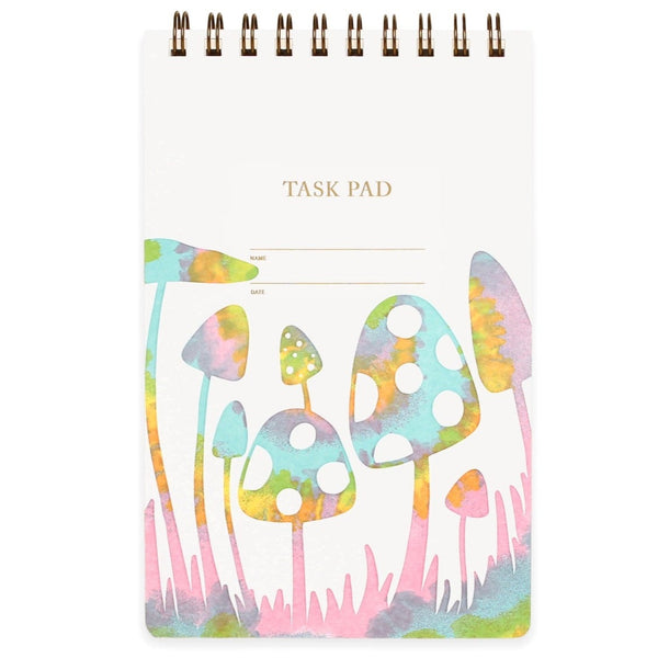 Task Pad Notebook by Shorthand Press:  Tie Dye Mushroom - Freshie & Zero Studio Shop