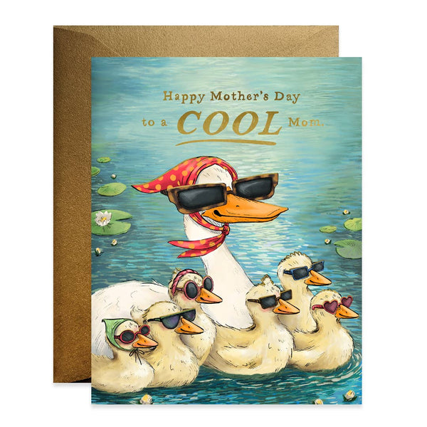 Cool Mom Ducks Mother's Day Card - Freshie & Zero Studio Shop