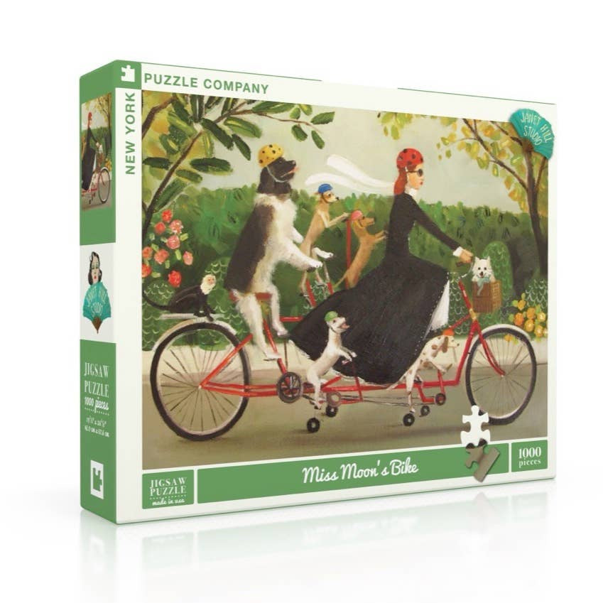 Miss Moon's Bike - 1000 Piece Jigsaw Puzzle - Freshie & Zero Studio Shop