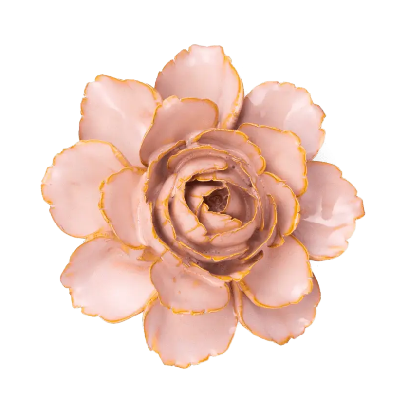 France Collection Ceramic Flower: Rose Pink Camellia - Freshie & Zero Studio Shop