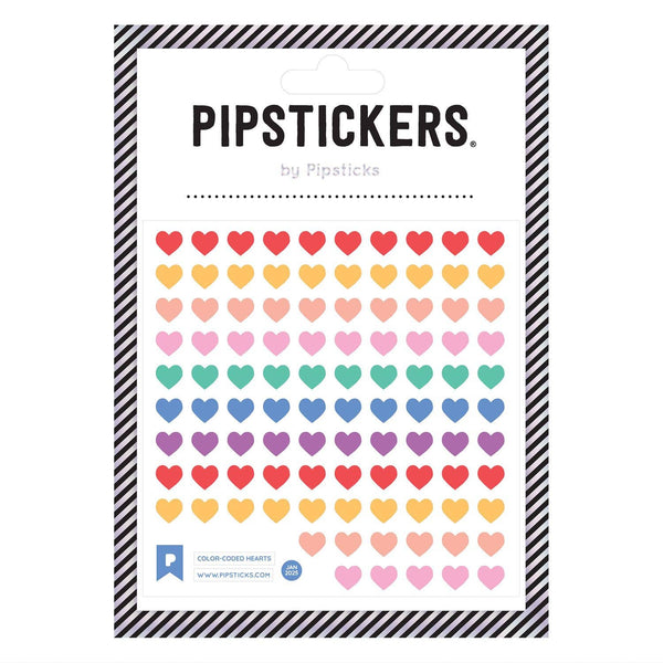 Rainbow Mini Hearts Sticker Sheet by Pipsticks - Freshie & Zero Studio Shop