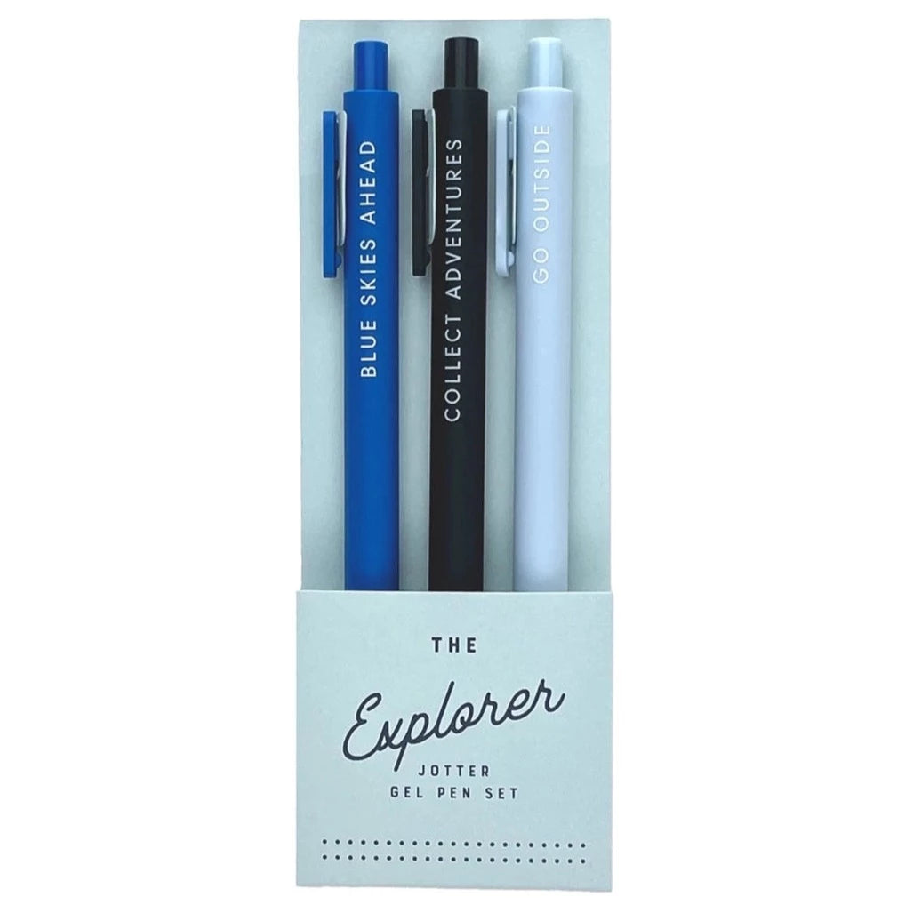 Explorer Pack of 3 Gel Pens Freshie & Zero