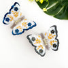 Acetate Butterfly Hair Claw, Floral Design: Blue - Freshie & Zero Studio Shop