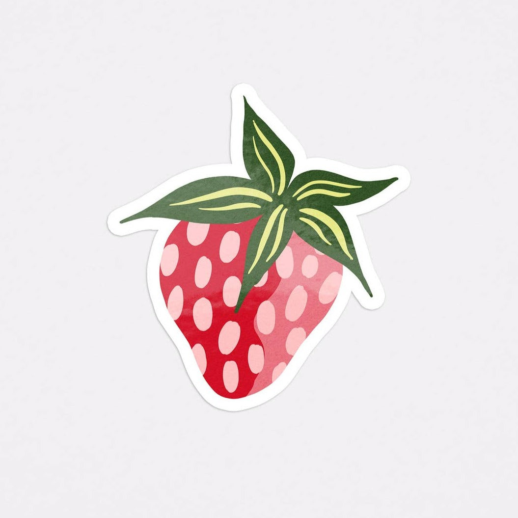 Cute Strawberry Sticker - hollymarshmallow