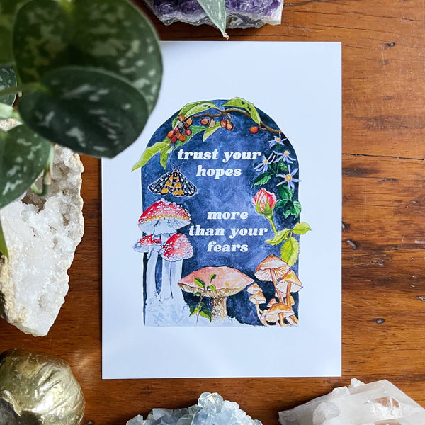 Trust Your Hopes More Than Your Fears: 8x10 Print - Freshie & Zero Studio Shop