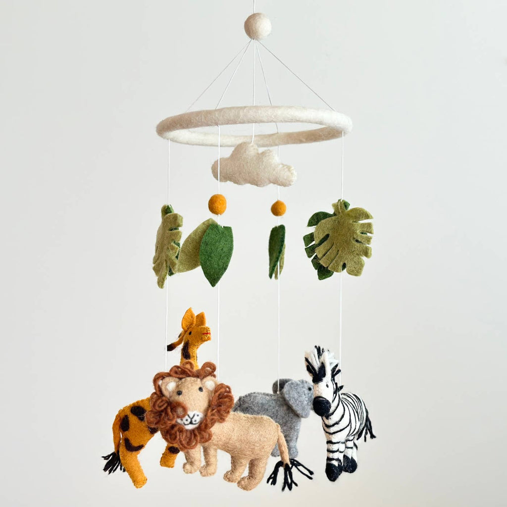 Felt Baby Mobile - Safari Animals - Freshie & Zero Studio Shop
