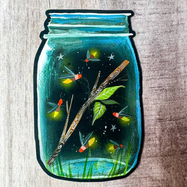 Firefly Jar sticker - Freshie & Zero Studio Shop