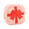 Holiday Gift Bow Square Teddy Pouch - Freshie & Zero Studio Shop