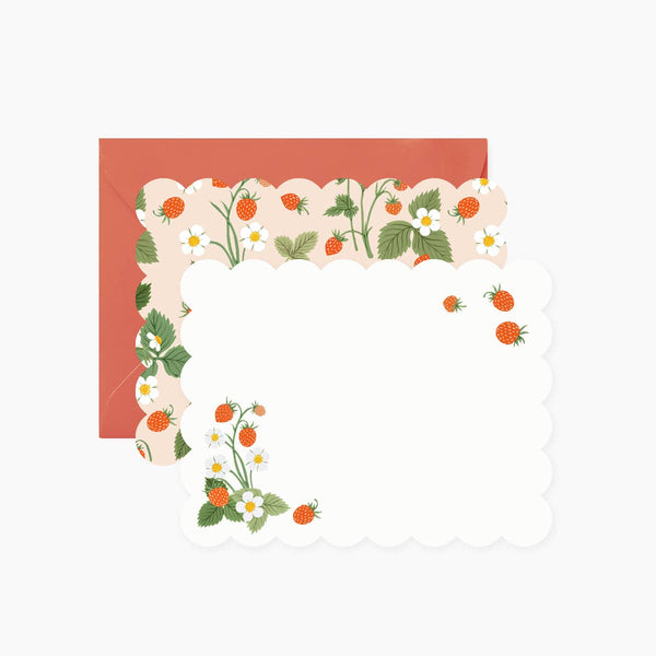 WILD STRAWBERRIES Notecards | Set of 4 - Freshie & Zero Studio Shop