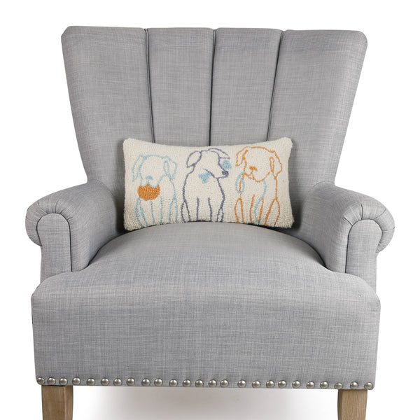 Dog Silhouettes Hook Pillow - Freshie & Zero Studio Shop