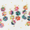 Colorful Handpainted Delilah Flower Dangle Earrings - Freshie & Zero Studio Shop
