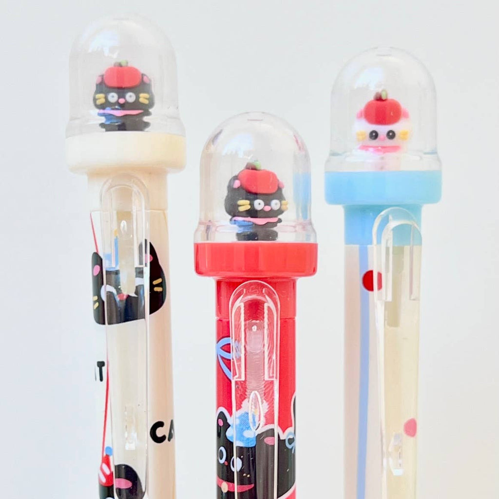 Apple Cat Retractable Dancing Gel Pen - Freshie & Zero Studio Shop