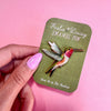 Hummingbird Enamel Pin  - Freshie & Zero Studio Shop