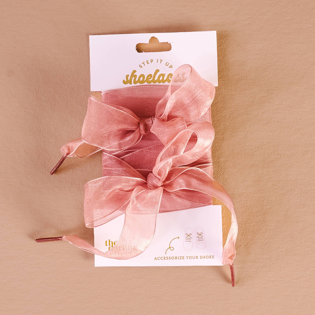 Sheer Ribbon Shoelaces - Mauve - Freshie & Zero Studio Shop