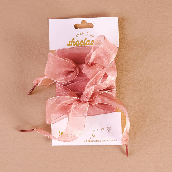 Sheer Ribbon Shoelaces - Mauve - Freshie & Zero Studio Shop