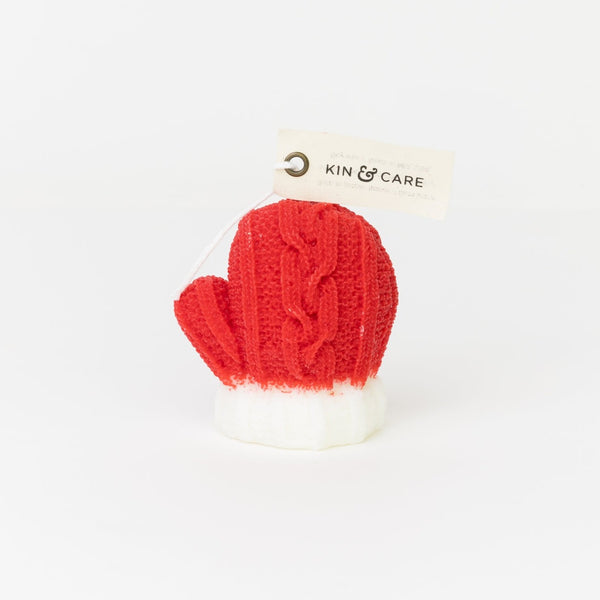Mitten Shaped Candles by Kin & Care: Red - Freshie & Zero Studio Shop