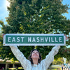 East Nashville Felt Banner: Green & Cream - Freshie & Zero Studio Shop