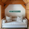 East Nashville Felt Banner: Green & Cream - Freshie & Zero Studio Shop