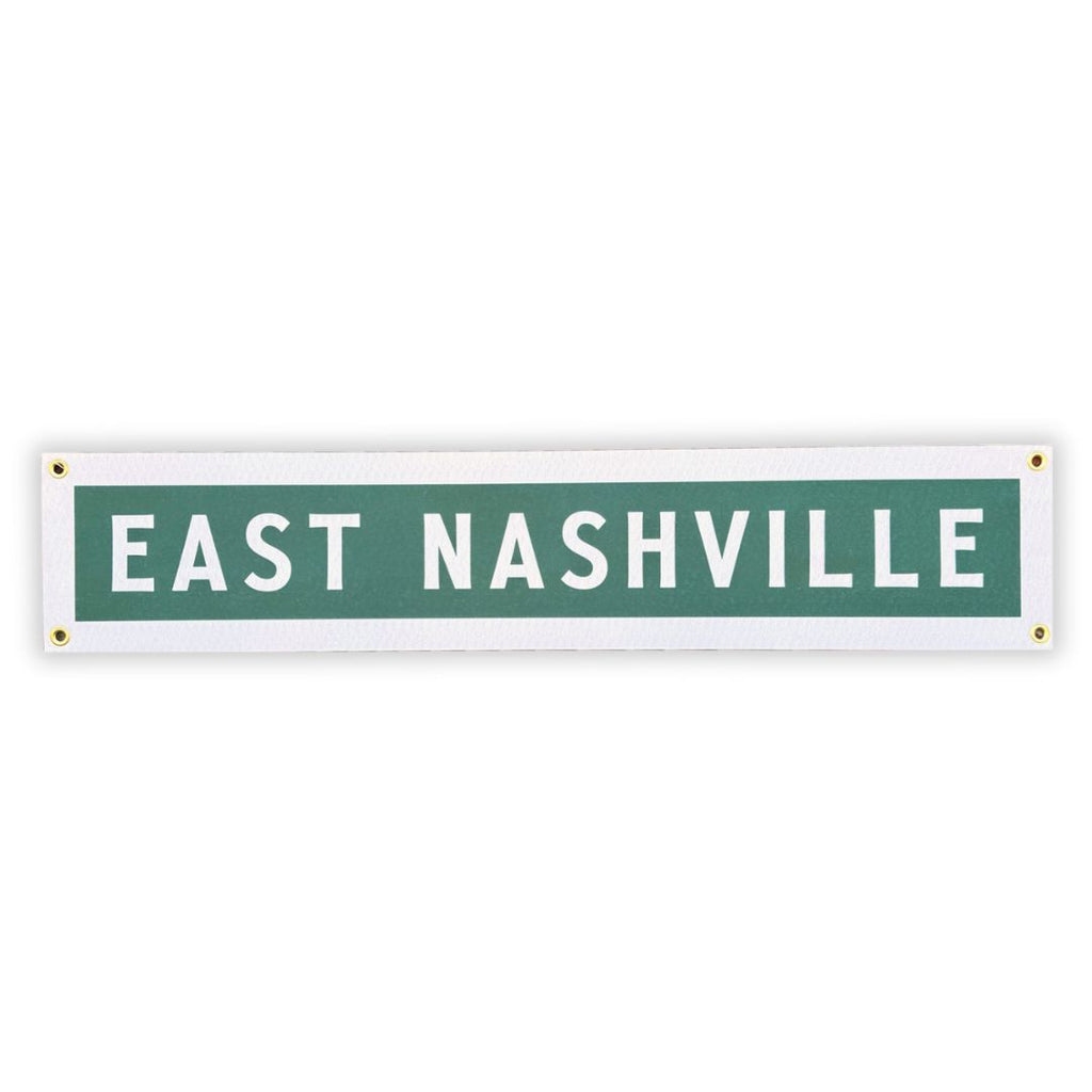 East Nashville Felt Banner: Green & Cream - Freshie & Zero Studio Shop