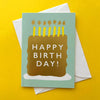 Yellow birthday mini enclosure card from Stannie & Lloyd, featuring festive design on greeting and note cards.