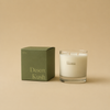 Dilo Desert Kush Candle with a sleek black container and desert-inspired label, perfect for creating a calming atmosphere.