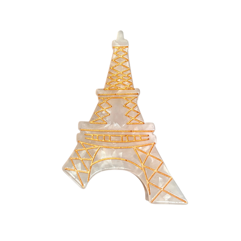Saint Austin Company Eiffel Tower hair clip featuring a detailed metal design, perfect for stylish hair accessories.