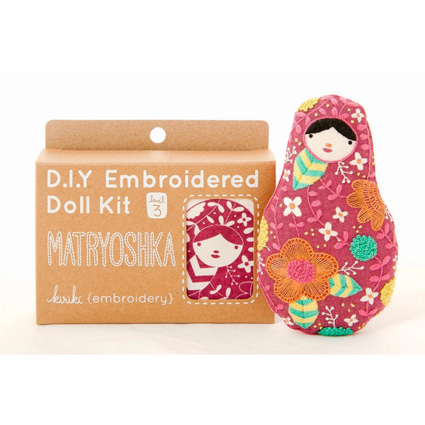 Embroidery Mini Plush Kit, Matryoshka Doll | Level 3 - Freshie & Zero Studio Shop