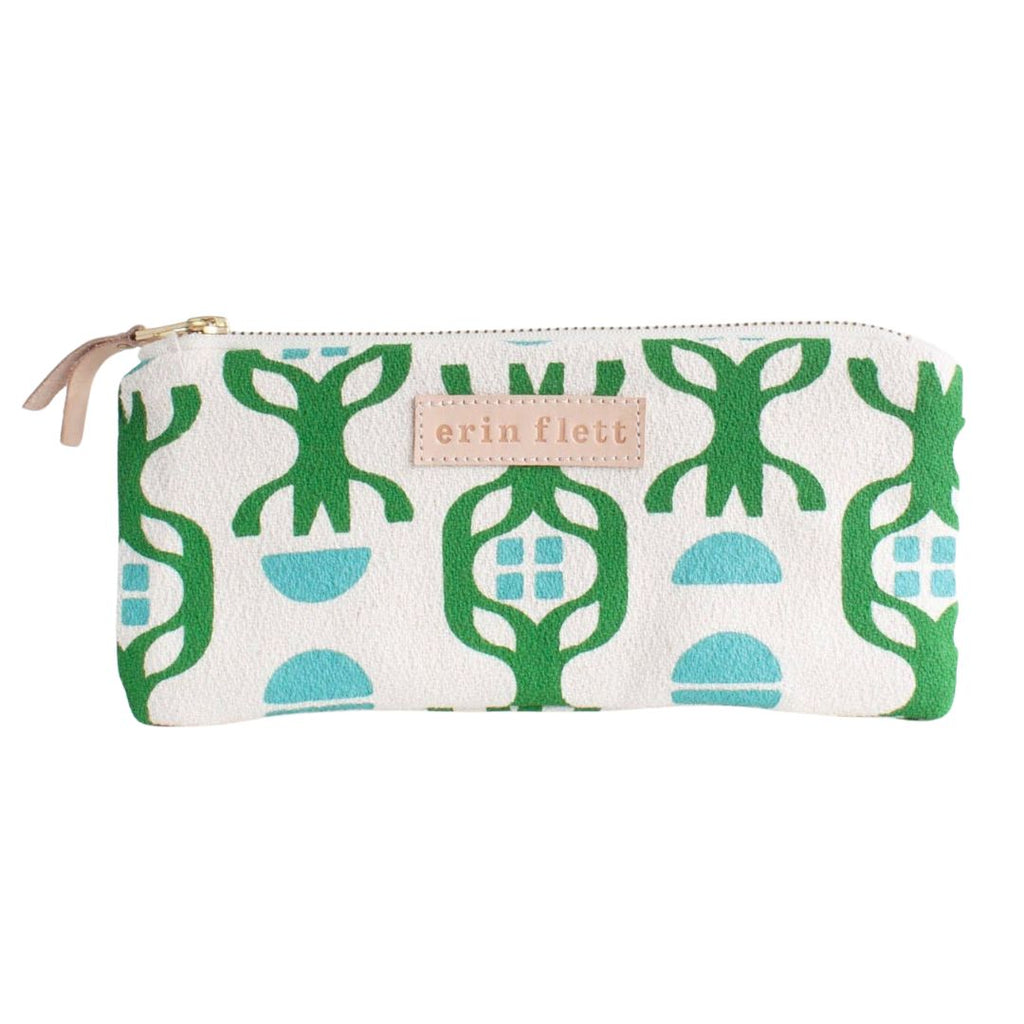 Turquoise + Green Chalet Pencil Bag | Erin Flett - Freshie & Zero Studio Shop