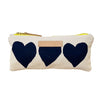 Navy Heart Pencil Bag | Erin Flett - Freshie & Zero Studio Shop