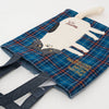 Embroidered Cat Tiny Book Tote - Blue | Kusuguru Japan - Freshie & Zero Studio Shop