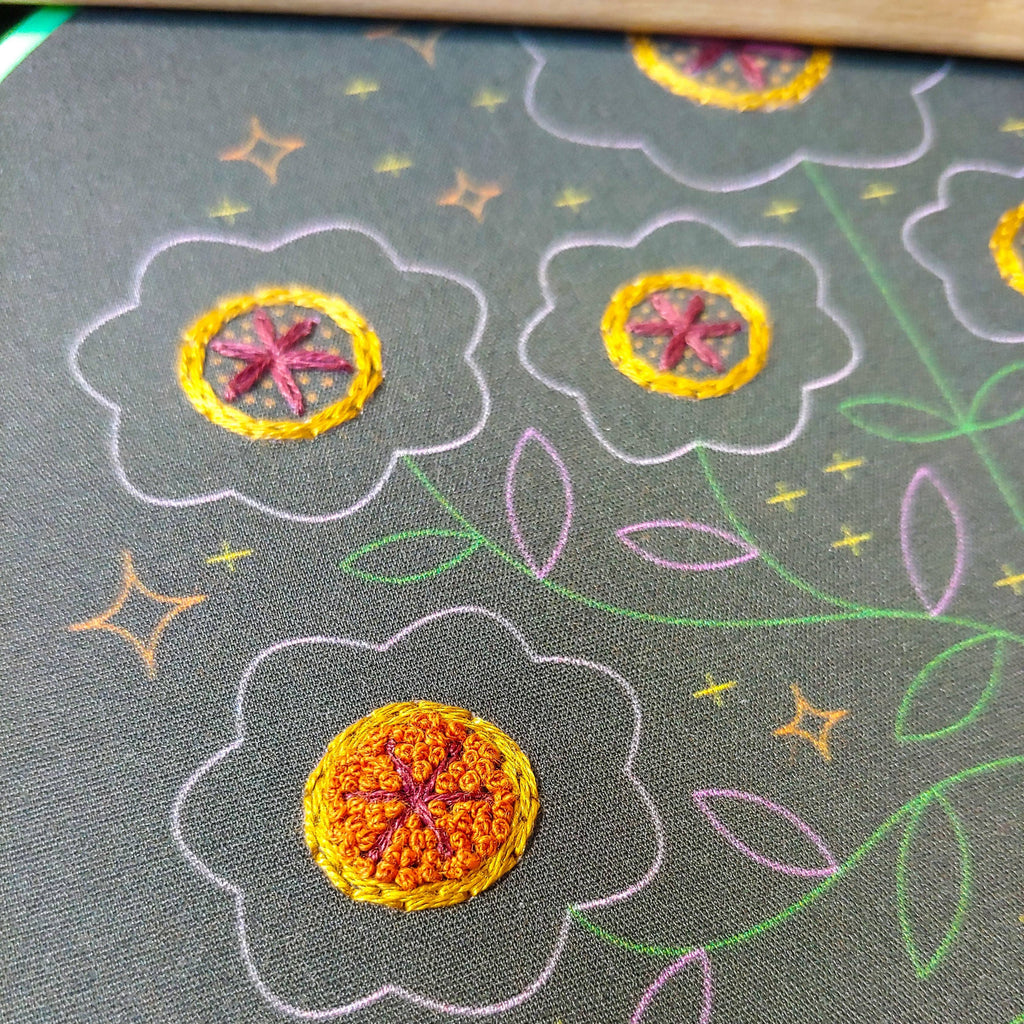 Enchanted Floral Embroidery Kit by Cozyblue - Freshie & Zero Studio Shop