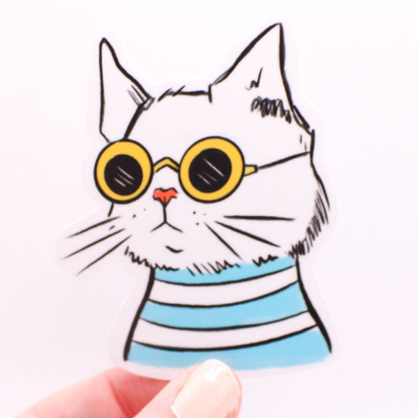 Cool Cat Vinyl Sticker - Freshie & Zero Studio Shop