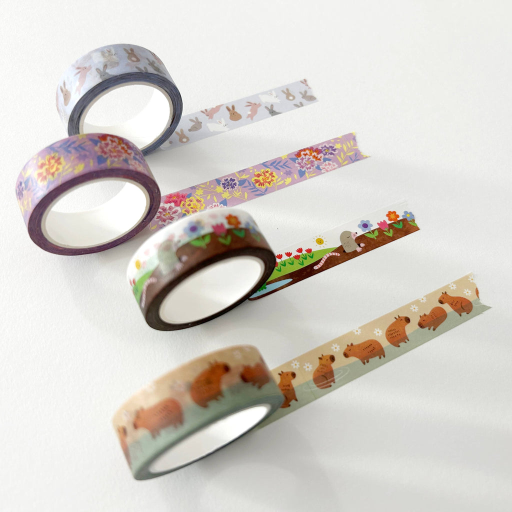 Capybaras Washi Tape - Freshie & Zero Studio Shop