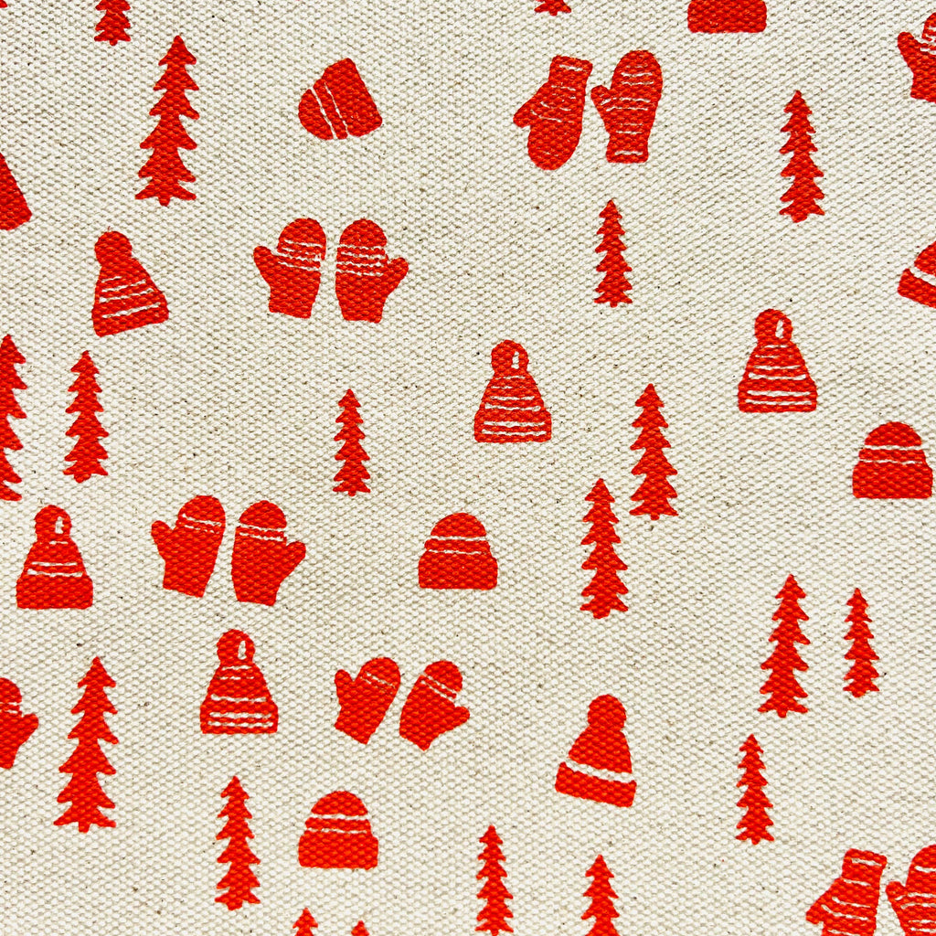 Hat & Mittens Holiday Stocking with Leather Hanging Loop - Freshie & Zero Studio Shop