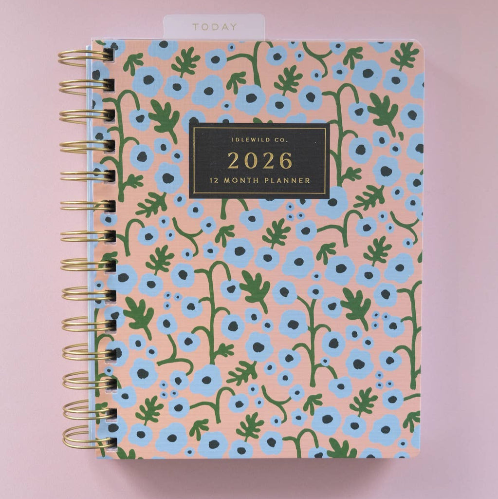 2026 Pocket Size Planner | Coral Floral - Freshie & Zero Studio Shop