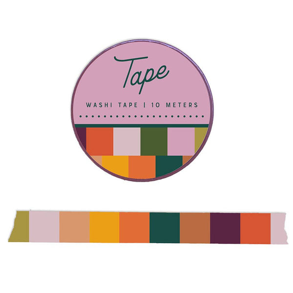 Autumn Party Washi Tape by Ruff House Print Shop featuring colorful fall-themed leaf and celebration patterns.